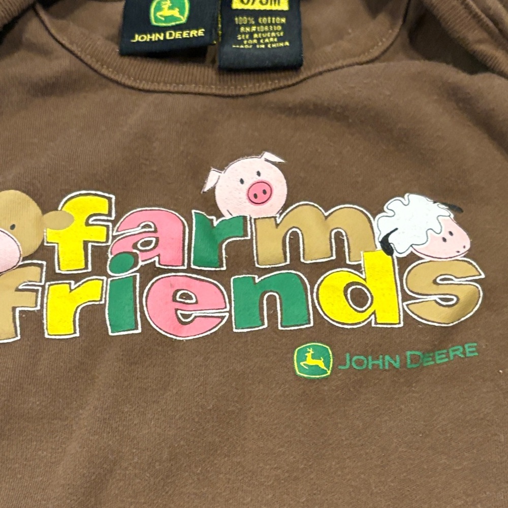 John Deere Kids Shirts & Tops Set - Green, White, Brown - Picture 11 of 15